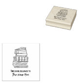 Stapel Dit behoort tot de boekborden Rubberstempel (Gestempeld)