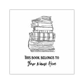 Stapel Dit behoort tot de boekborden Rubberstempel (Afrduk)