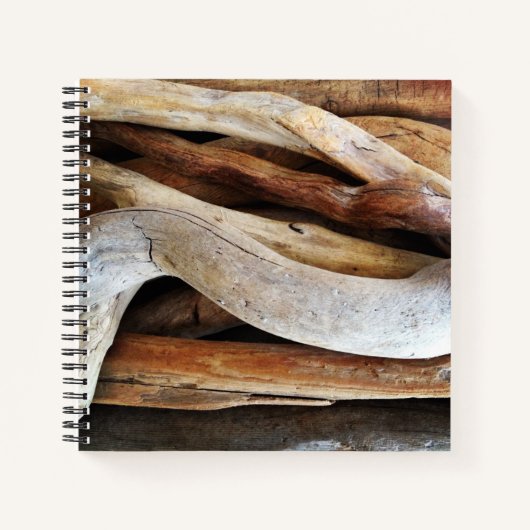 Stapel drijfhout notitieboek (Voorkant)