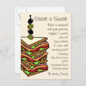 Stapel een Snack Feast-uitnodiging Uitnodiging Briefkaart (Voorkant / Achterkant)