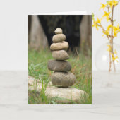 Stapel gebalanceerde raketten kaart (Gele Bloem)