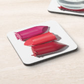 Stapel gebroken lipstick drankjes onderzetter (Linkerzijde)