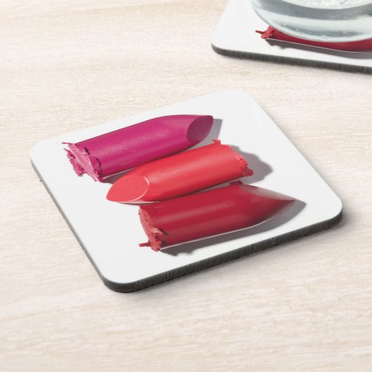 Stapel gebroken lipstick drankjes onderzetter (Linkerzijde)
