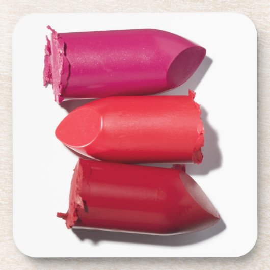 Stapel gebroken lipstick drankjes onderzetter (Voorkant)