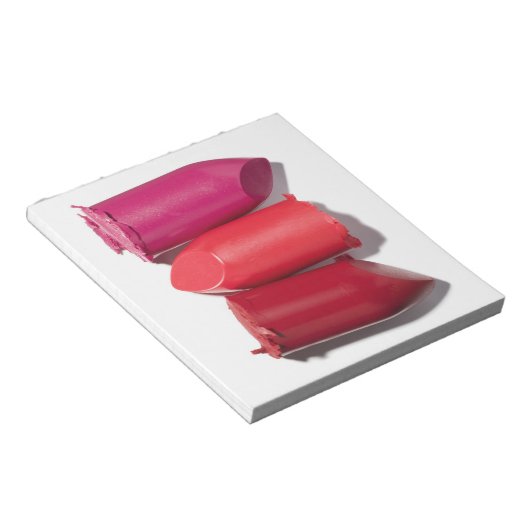 Stapel gebroken lipstick notitieblok (Schuin)