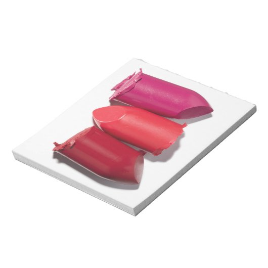 Stapel gebroken lipstick notitieblok (Linkerzijde)