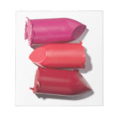 Stapel gebroken lipstick notitieblok (Voorkant)