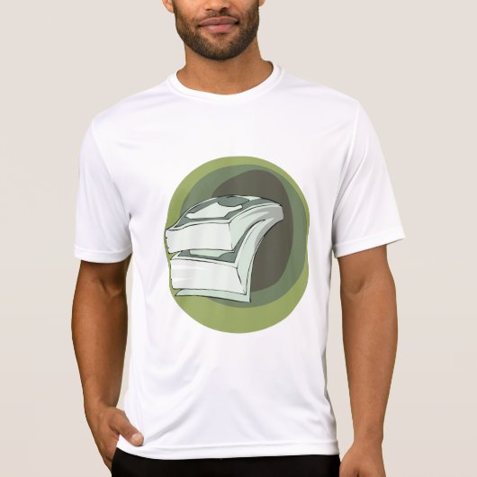 Stapel geld contant groene rug t-shirt (Voorkant)