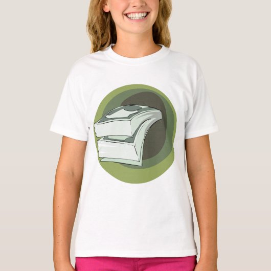 Stapel geld contant groene ruggen t-shirt (Voorkant)