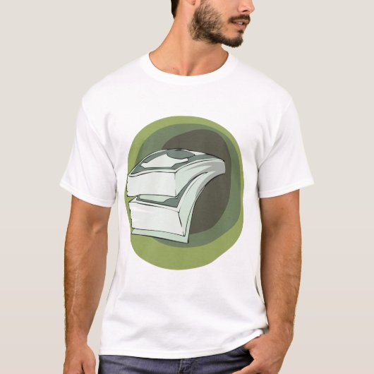 Stapel geld contant groene ruggen t-shirt (Voorkant)