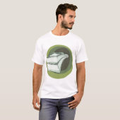 Stapel geld contant groene ruggen t-shirt (Voorkant volledig)