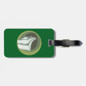 Stapel Geld Contanten Groene Biljetten Bagagelabel (Achterkant horizontaal)