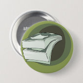 Stapel Geld Contanten Groene Biljetten Ronde Button 7,6 Cm (Voorkant /achterkant)