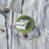 Stapel Geld Contanten Groene Biljetten Ronde Button 7,6 Cm (In situ)