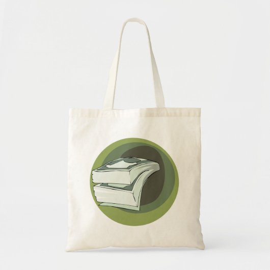 Stapel Geld Contanten Groene Biljetten Tote Bag (Voorkant)