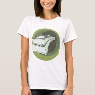 Stapel geld contanten groene ruggen t-shirt