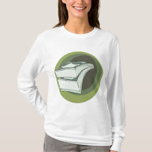 Stapel geld contanten groene ruggen t-shirt