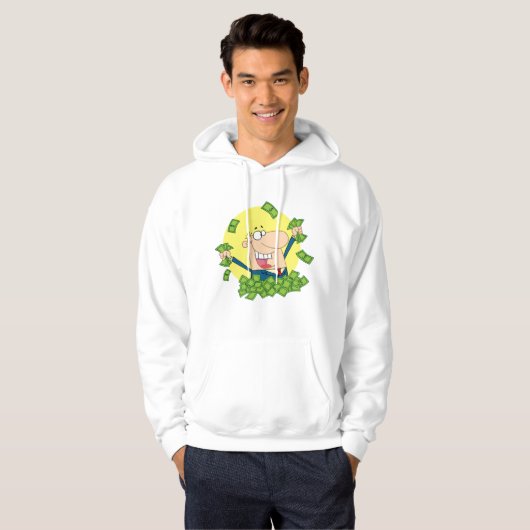 Stapel Geld Mannen Hoodie (Voorkant volledig)