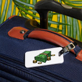 Stapel geld met munten geld bagagelabel