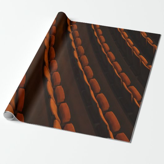 stapel gele stoelen cadeaupapier (Uitgerold)