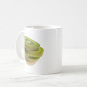 Stapel gesneden kiwi koffiemok (Voorkant links)