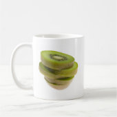 Stapel gesneden kiwi koffiemok (Links)