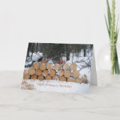 stapel gesneden logboeken kaart (Voorkant)