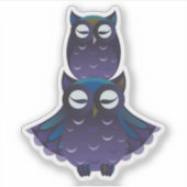 Stapel gestapelde Paarse en blauwe eigendom Sticker (Voorkant)