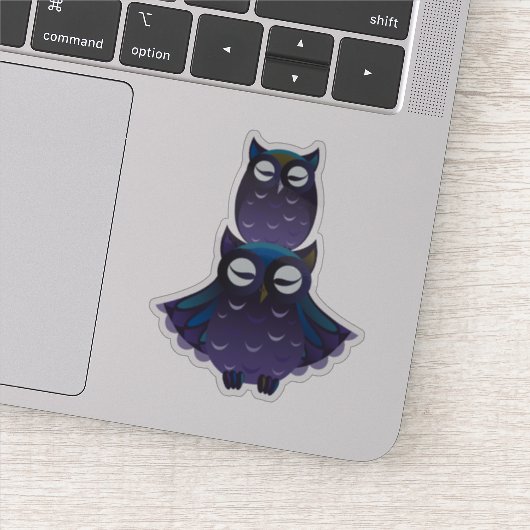 Stapel gestapelde Paarse en blauwe eigendom Sticker (Detail)