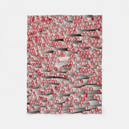 stapel gewalst papier fleece deken (Voorkant)