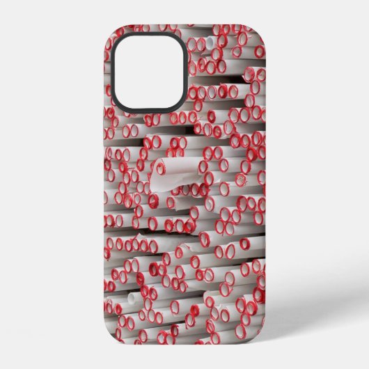 stapel gewalst papier iPhone hoesje (Achterkant)
