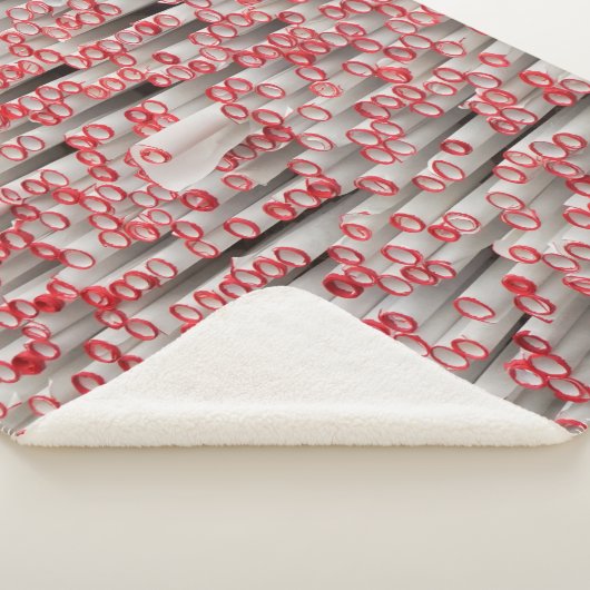 stapel gewalst papier sherpa deken (3/4)