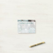 Stapel glazen visdobbers post-it® notes (Op bureau)