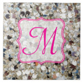 Stapel Glitter Monogram Display Tile Tegeltje (Voorkant)