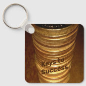 Stapel Gold Coins Keys tot succes Sleutelhanger (Voorkant)