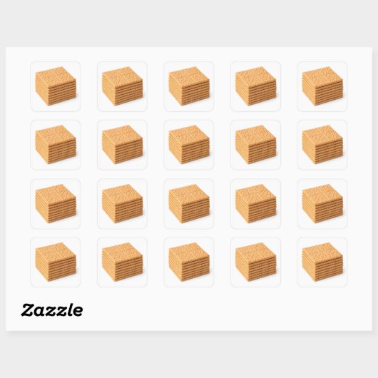 Stapel Graham Crackers op Witte Sticker (Vel)