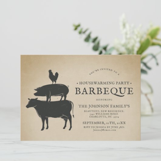 Stapel | Housewarming Barbecue Kaart (Staand voorkant)
