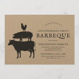 Stapel   Housewarming Party Barbecue Kaart