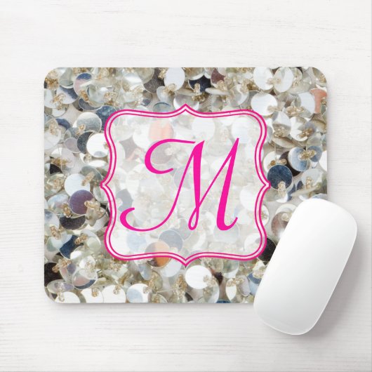 Stapel Initiaal Muismat Glitter Monogram (Met muis)
