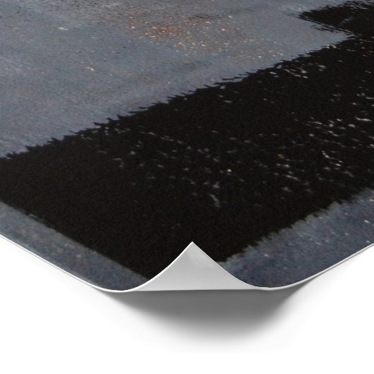 'Stapel it Up' Grey and Green Abstract Art Poster (Hoek)