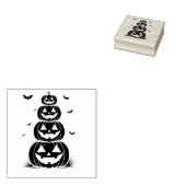 Stapel Jack-O-Lanterns en vleermuizen Rubberstempel (Gestempeld)
