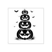 Stapel Jack-O-Lanterns en vleermuizen Rubberstempel (Afrduk)