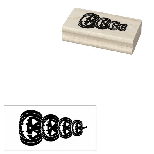 Stapel Jack-O-Lanterns Rubberstempel (Gestempeld)