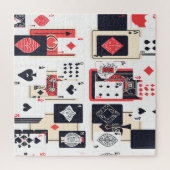 Stapel Kaarten | Abstract Modern Legpuzzel (Verticaal)