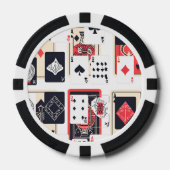 Stapel Kaarten | Abstract Modern Poker Chips (Voorkant)