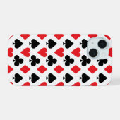 Stapel Kaarten Patroon iPhone 15 Case (Achterkant horizontaal)