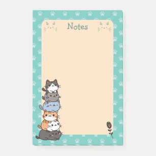 Stapel katten aangepaste notities post-it® notes