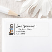 Stapel katten Naam en adres Etiket (Insitu)