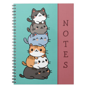 stapel katten notitieboek