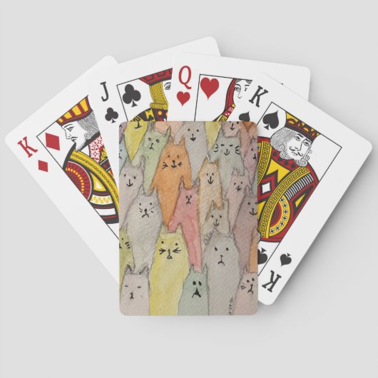 Stapel Katten Pokerkaarten (Achterkant)